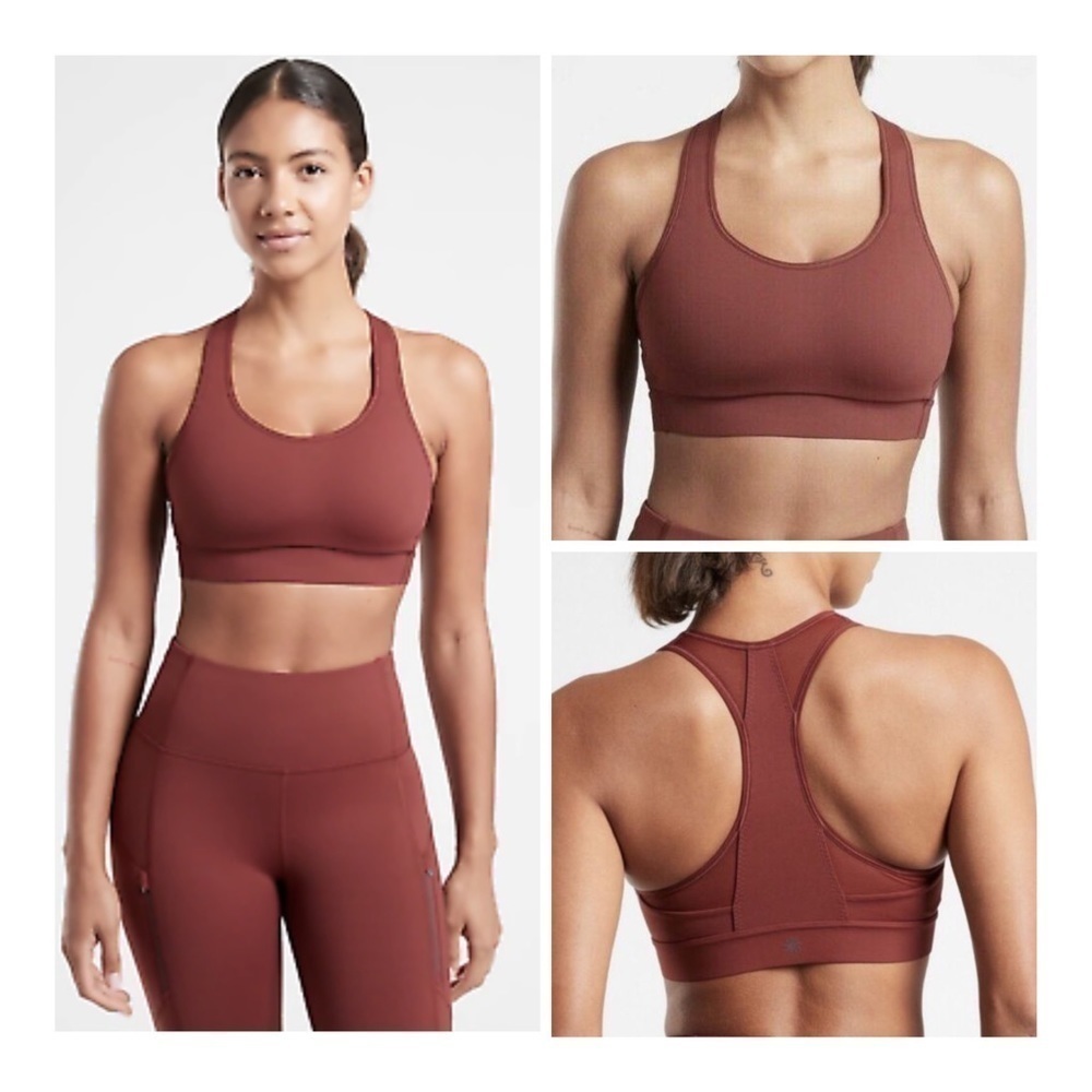 Athleta Hustle Bra Supersonic - Dark Cinnamon